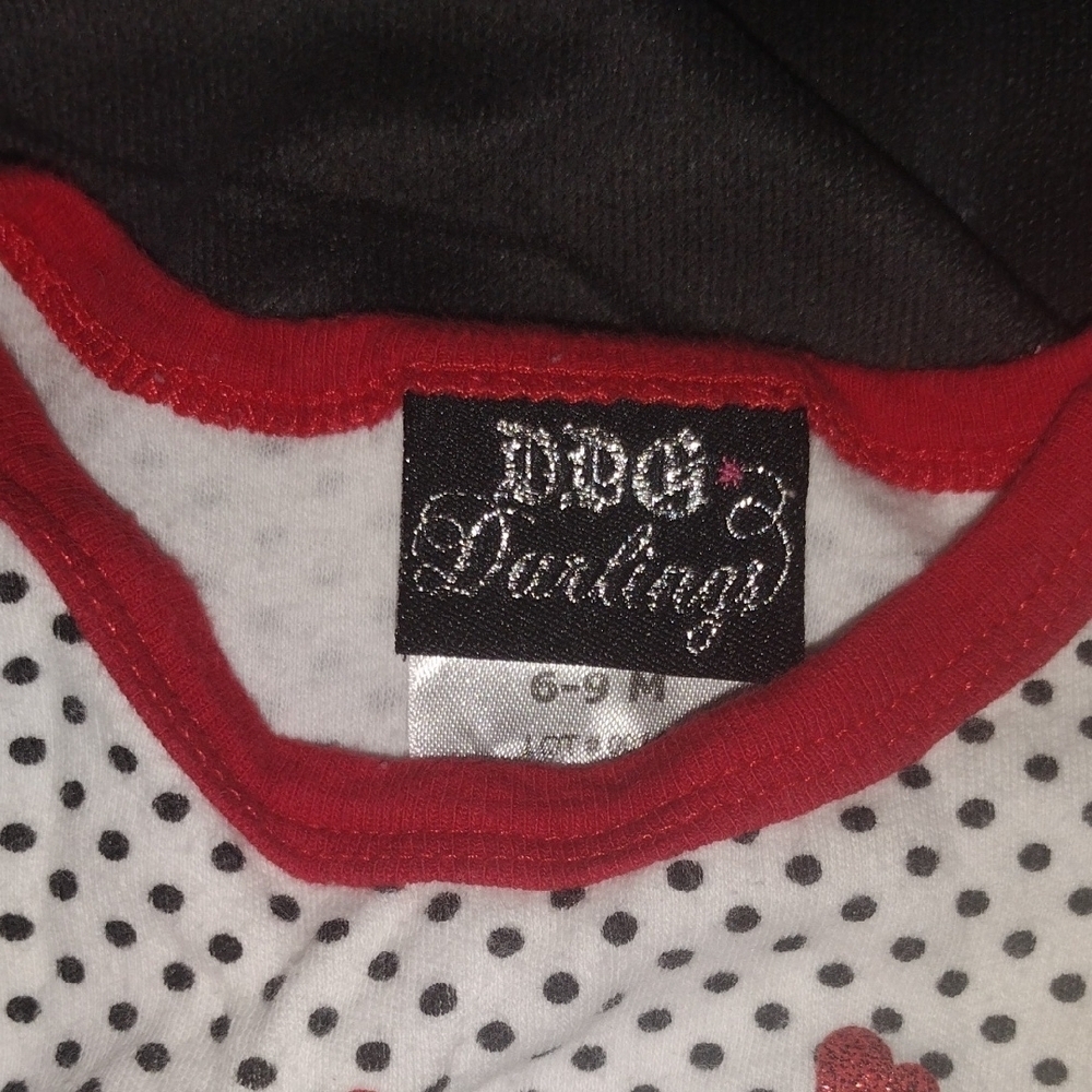 Darling Red and White Bodysuit with Ladybug Design​ - Picture 4 of 4